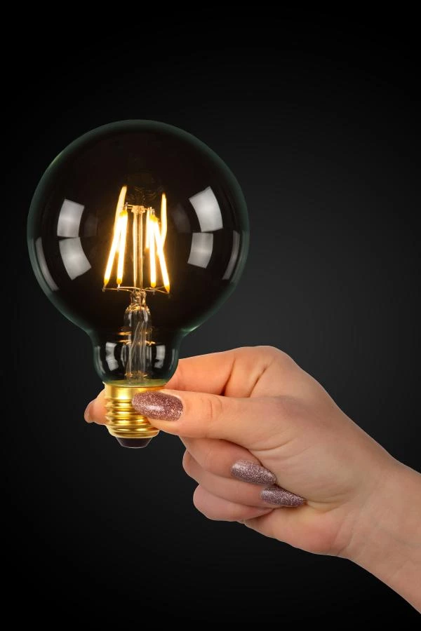 Lucide G80 Class B - Filament bulb - Ø 8 cm - LED Dim. - E27 - 1x7W 2700K - Transparant - atmosphere 1